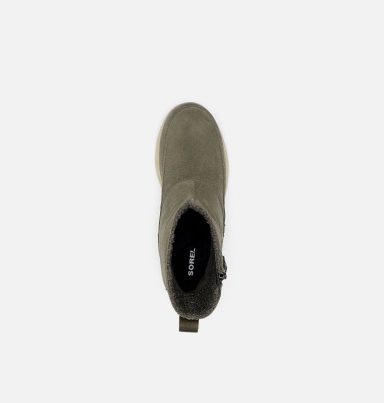 Sorel Dam Vinterkängor Mörk Gröna - ™ Explorer Zip Låga - UNA-605319